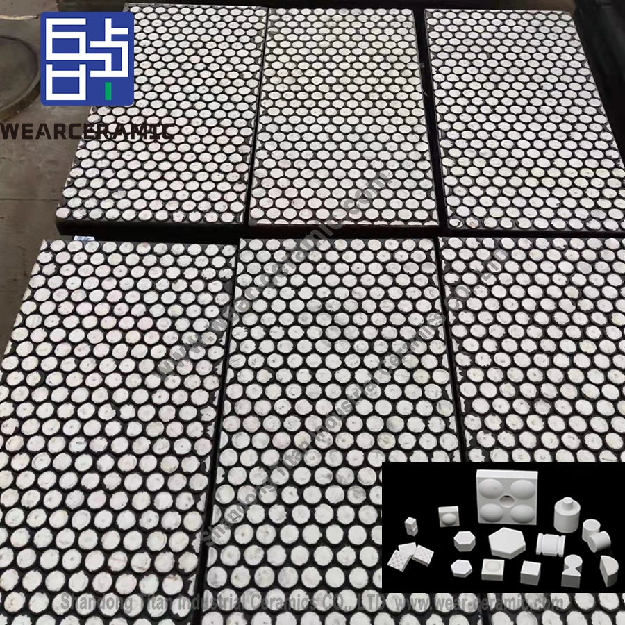 Steel Backed Plates Ceramic Rubber Composite Wear Liner