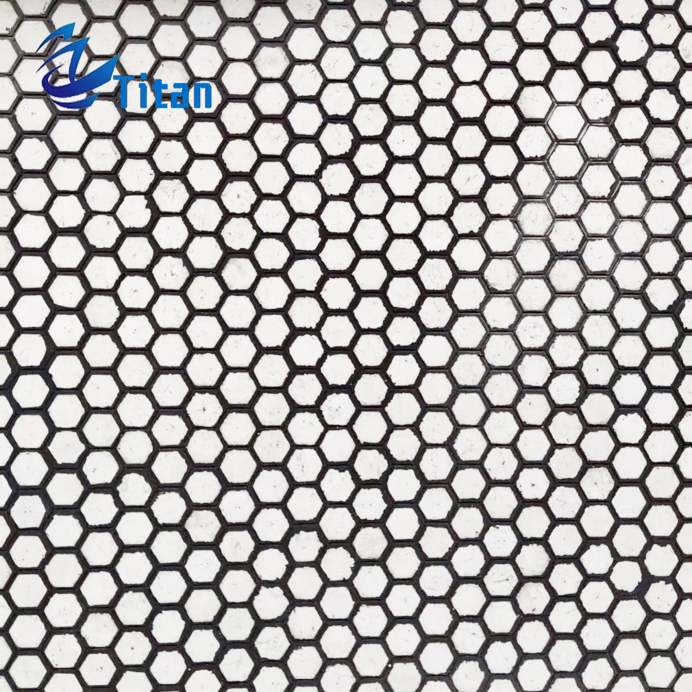 Chute Liner / Rubber Backed Ceramic Hex Tile Mats / Alumina Ceramic Lining Manufacturer